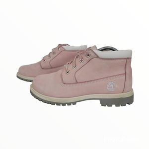 Timberland Pink Nellie Waterproof Chukka Suede leather Boots women shoes size 7M